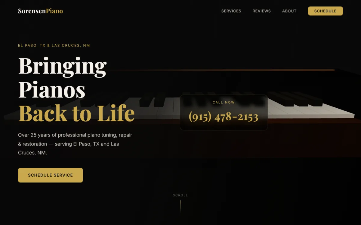 Piano tuning build by Bishop Systems
